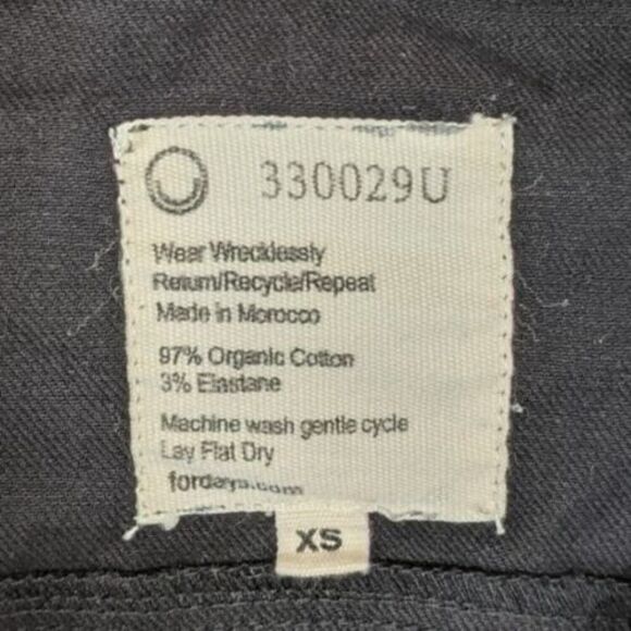 For Days Shirt Jacket Black Organic Cotton Relaxed Fit Pockets Collared XS - Picture 9 of 9